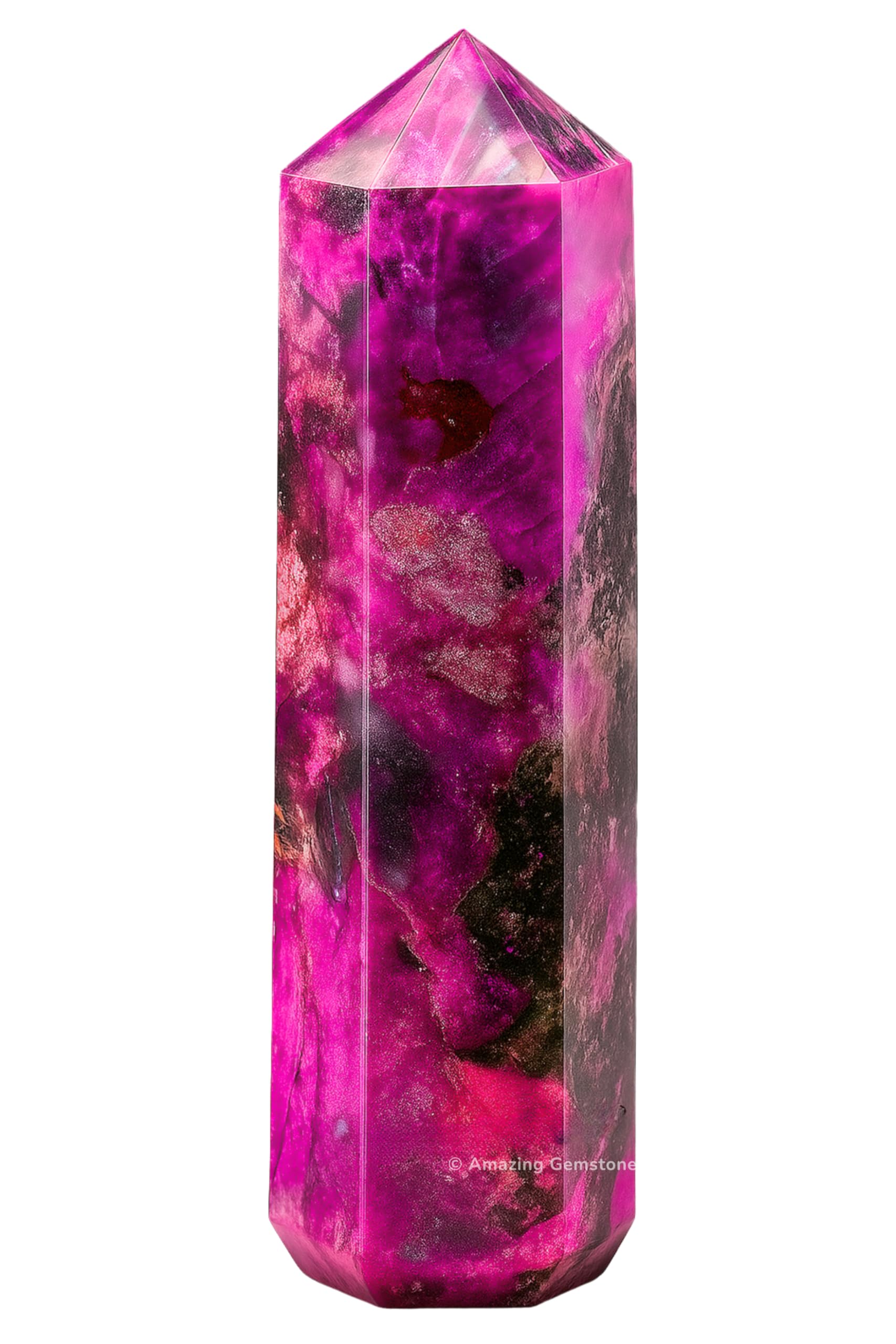 Amazing Gemstone Large Cobalt Calcite Crystal Towers ~ Natural Healing Crystal Point Obelisk for Reiki Healing and Crystal Grid (5.5" to 6" INCH)