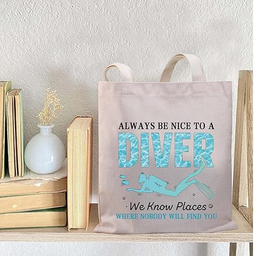 Miniatura 3 de BDPWSS Bolsa de buceo para amantes del buceo, regalo para amantes del buceo, siempre sé amable con un buceador, conocemos lugares donde nadie te