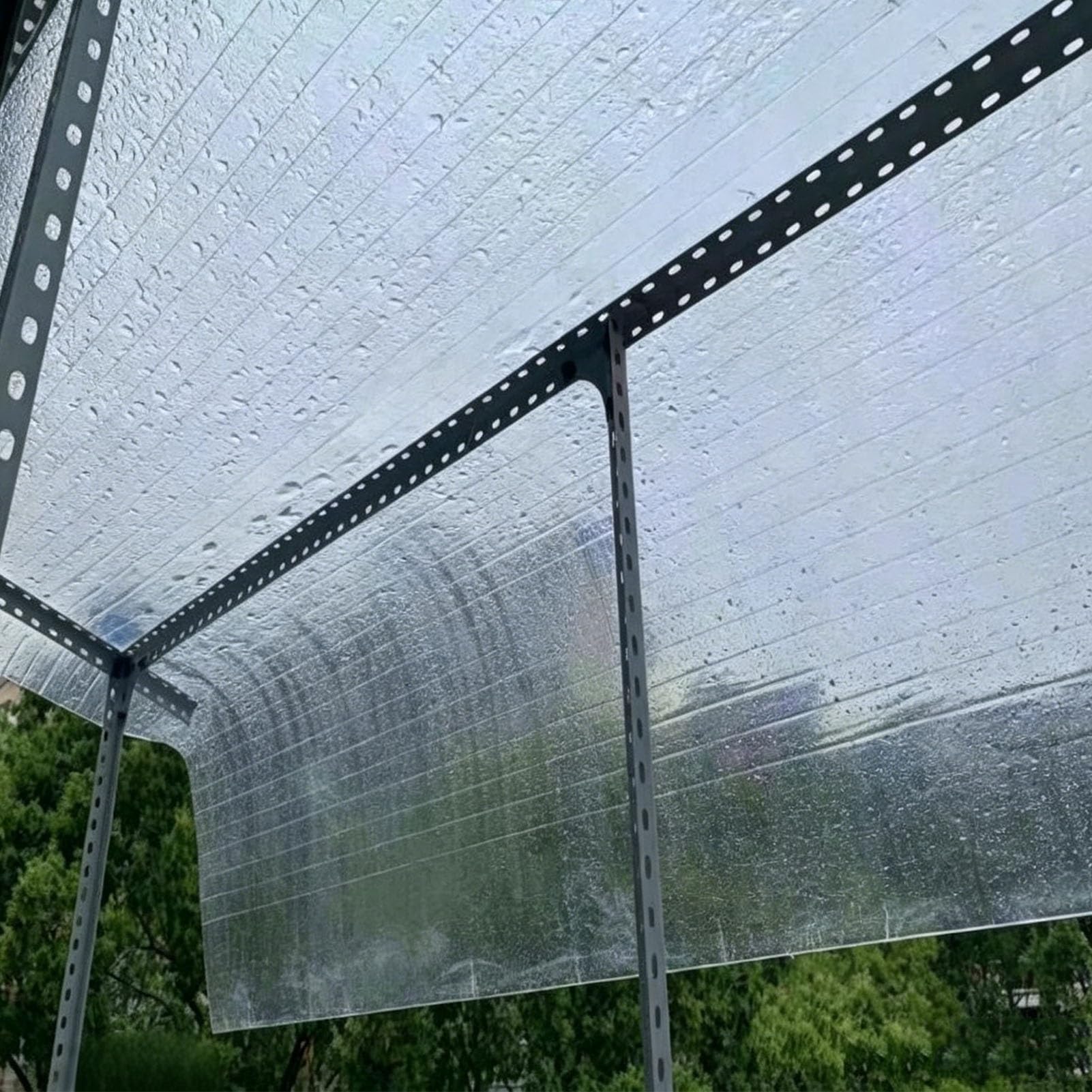 Rollo de Policarbonato para Techos LáMina de Techo Transparente Policarbonato Paneles Plástico Resistentes A Los Rayos UV para Jardinería, Agricultura Y Marquesinas