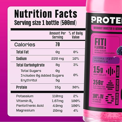 Miniatura 8 de Protein2o - Bebida a base de agua con infusión de 15 gramos de proteína de suero sabor cereza botella de 169 oz paquete de 12