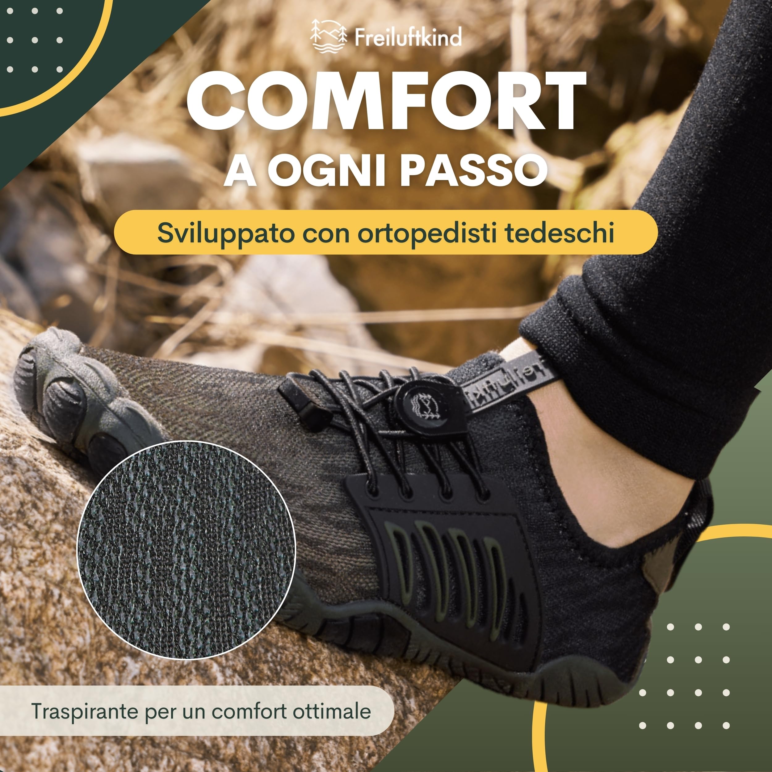 Freiluftkind Tokai Barefoot Shoes Antiscivolo – Il Scarpe Barefoot Perfetto per la Tua Avventura – Scarpe Barefoot Uomo e Donna