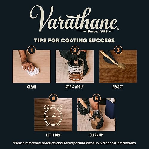 Miniatura 6 de Varathane - Poliuretano Ultimate a base de aceite, un cuarto de galón, acabado semi-brillante