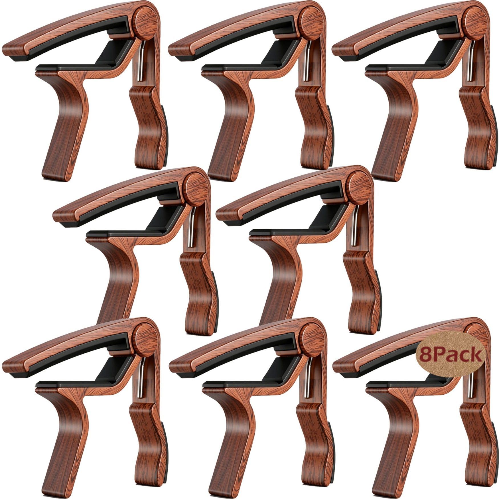 Guitar Capo 8 Pack Guitar Clamp for Acoustic Electric Bass Guitar Ukulele
