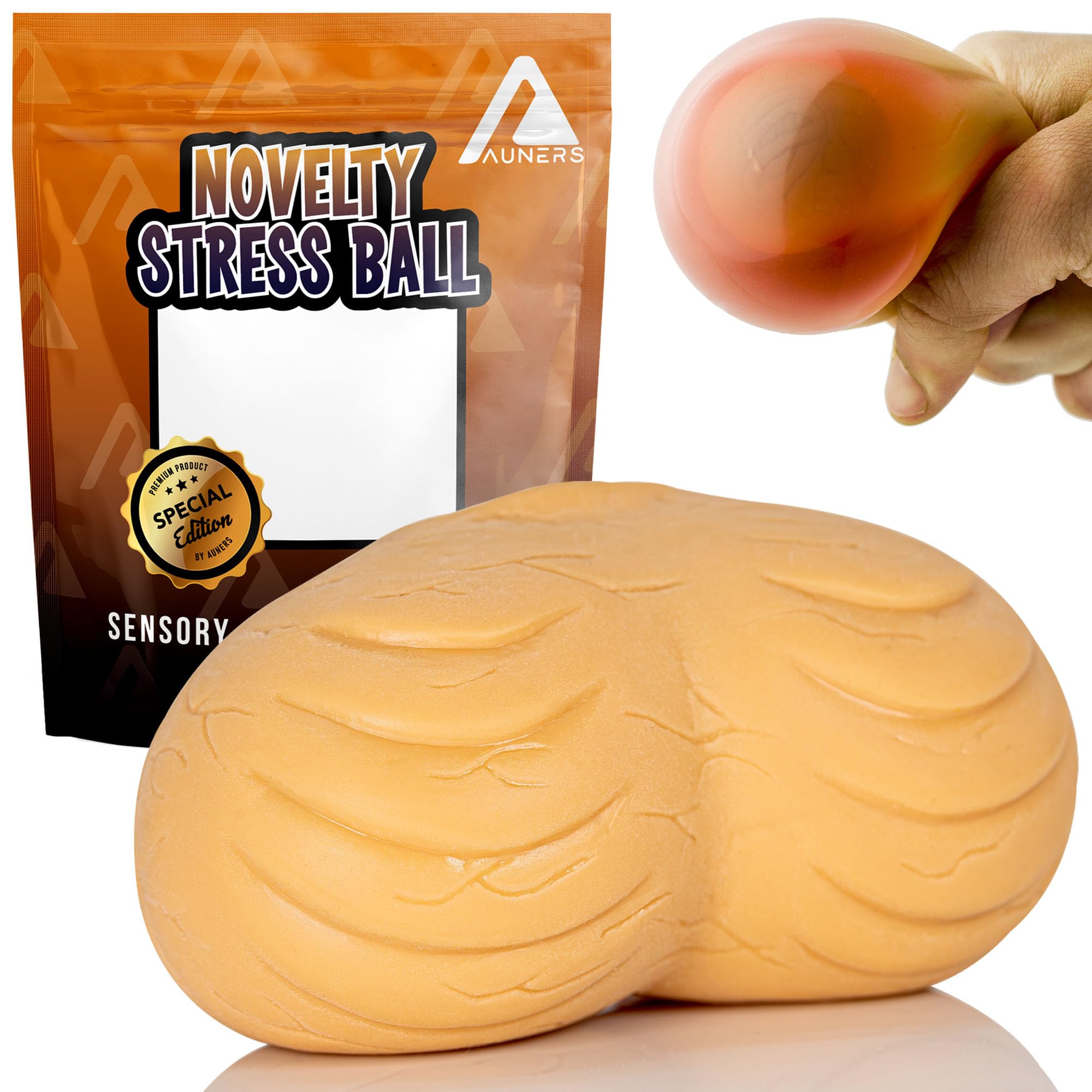Novelty Balls Stress Relief Ball for Adults Hand Wrist Grip Squeeze Exercise - Naughty Funny Sensory Gag Gift for Men Women Her Him Secret Santa Office Christmas Stocking Filler - 1 Supplied-image-35