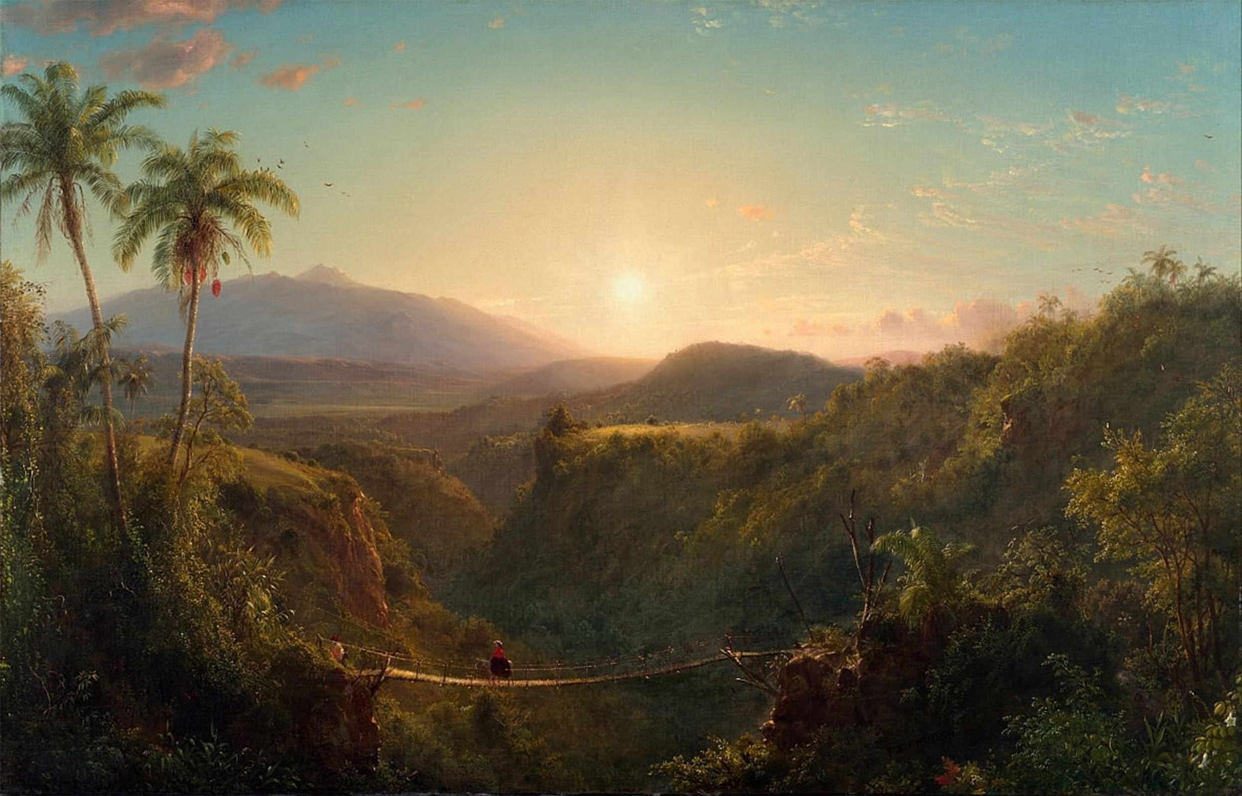 ARTXLXXBN Famous Painting Canvas Artwork Graffiti Print Pichincha by Frederic Edwin Church Portrait Canvas Image for Home Decor 60x90cm