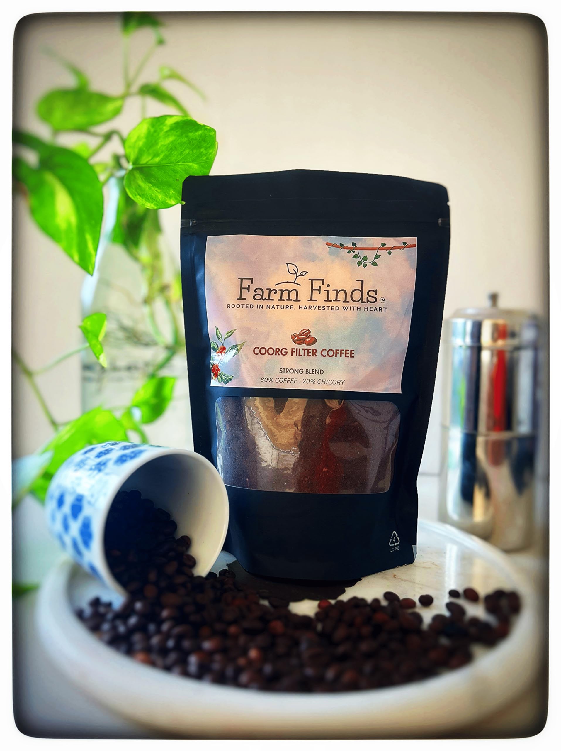 Farm Finds Coorg Coffee powder | MOKA POT - STRONG BLEND | 80% Robusta Coffee, 20% Chicory | 250g, Freshly ground & roasted to perfection, sourced directly from our farm (B0D7SV675X) Amazon Price History, Amazon Price Tracker