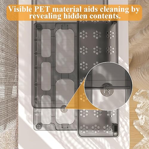 Miniatura 7 de Fowooyeen Organizador de almacenamiento para debajo del fregadero, organizador de armario extraíble de 2 niveles, cajón deslizante de cesta, estante