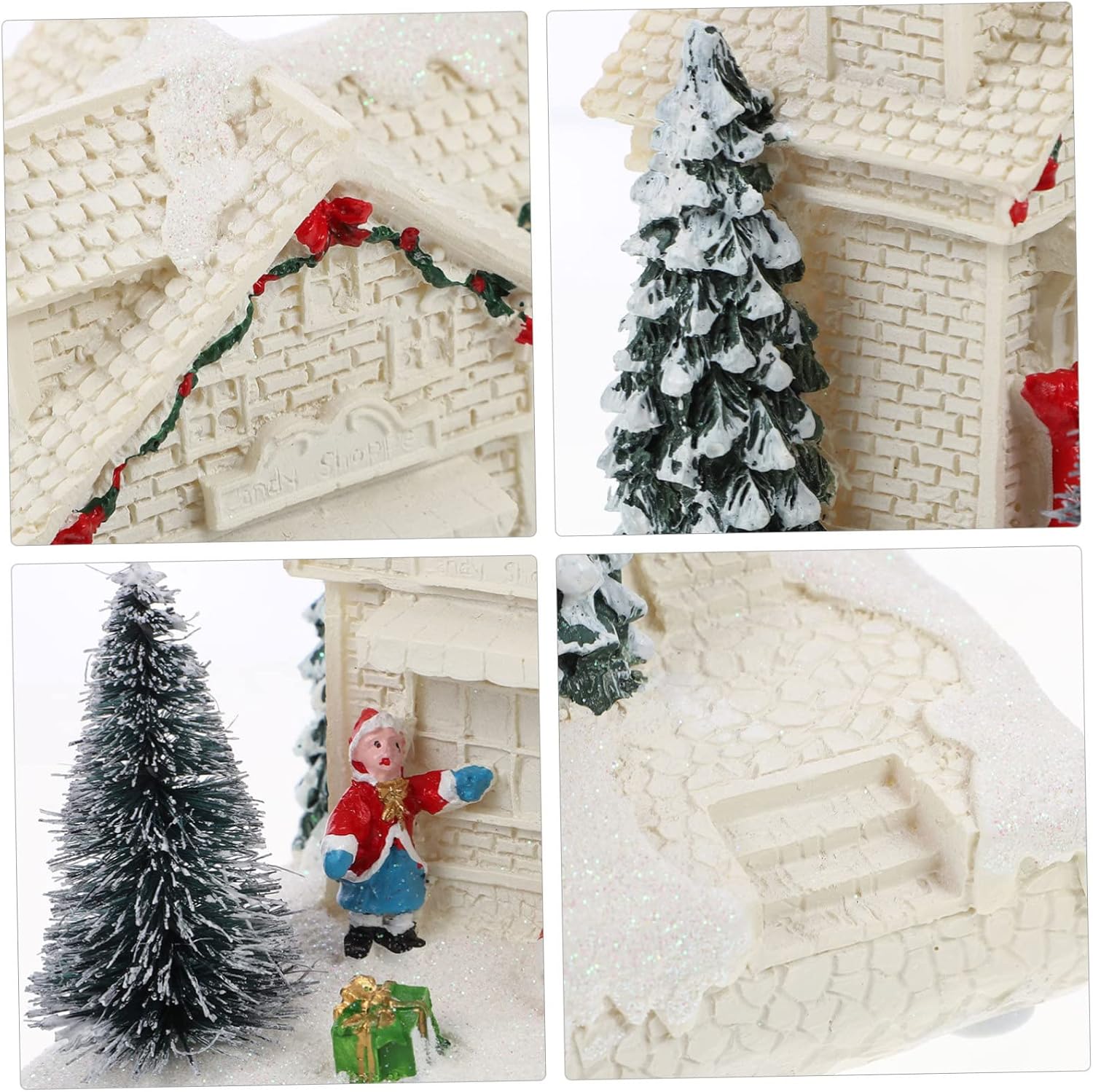 Holibanna 1pc Christmas Mini House Ornament Xmas Decoration for Holiday Cheer for Home Decor Festive Atmosphere Unique Friends Family No Battery Included