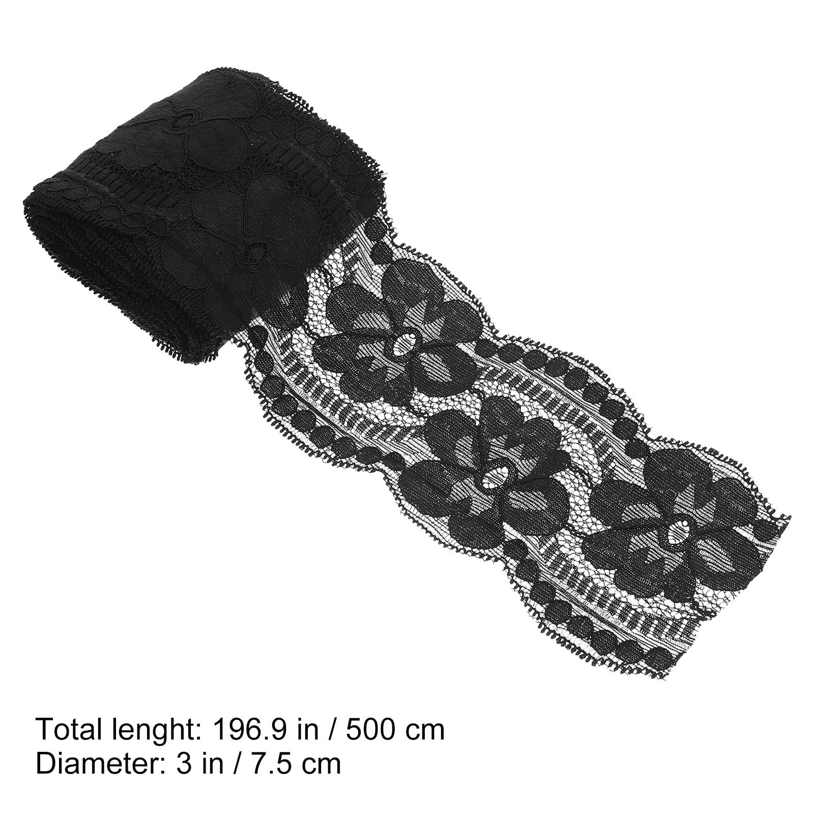 EXCEART 5piezas Cinta De Encaje Elástico Decorativa Para Manualidades y Para Ropa y Accesorios Metros Corte Fácil y Versátil
