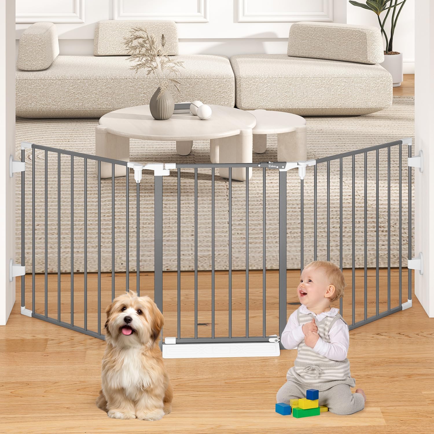 29.4-78" Extra Wide Baby Gate, Long Dog Gates Indoor for Stairs
