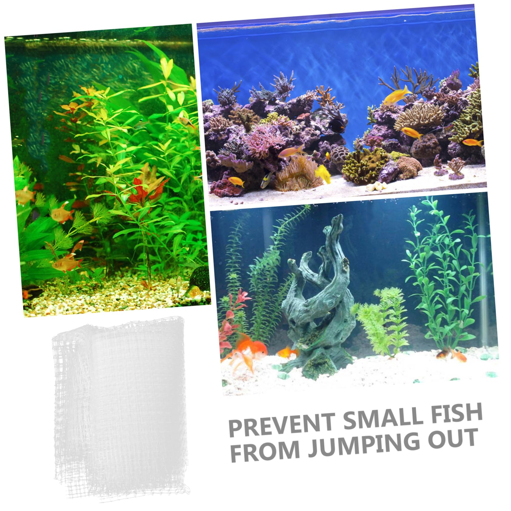 Hohopeti 2piezas Malla De Protección para Acuario Antisaltos para Peces Diseño Resistente y Duradero para Evitar Escapes Peceras y Acuarios