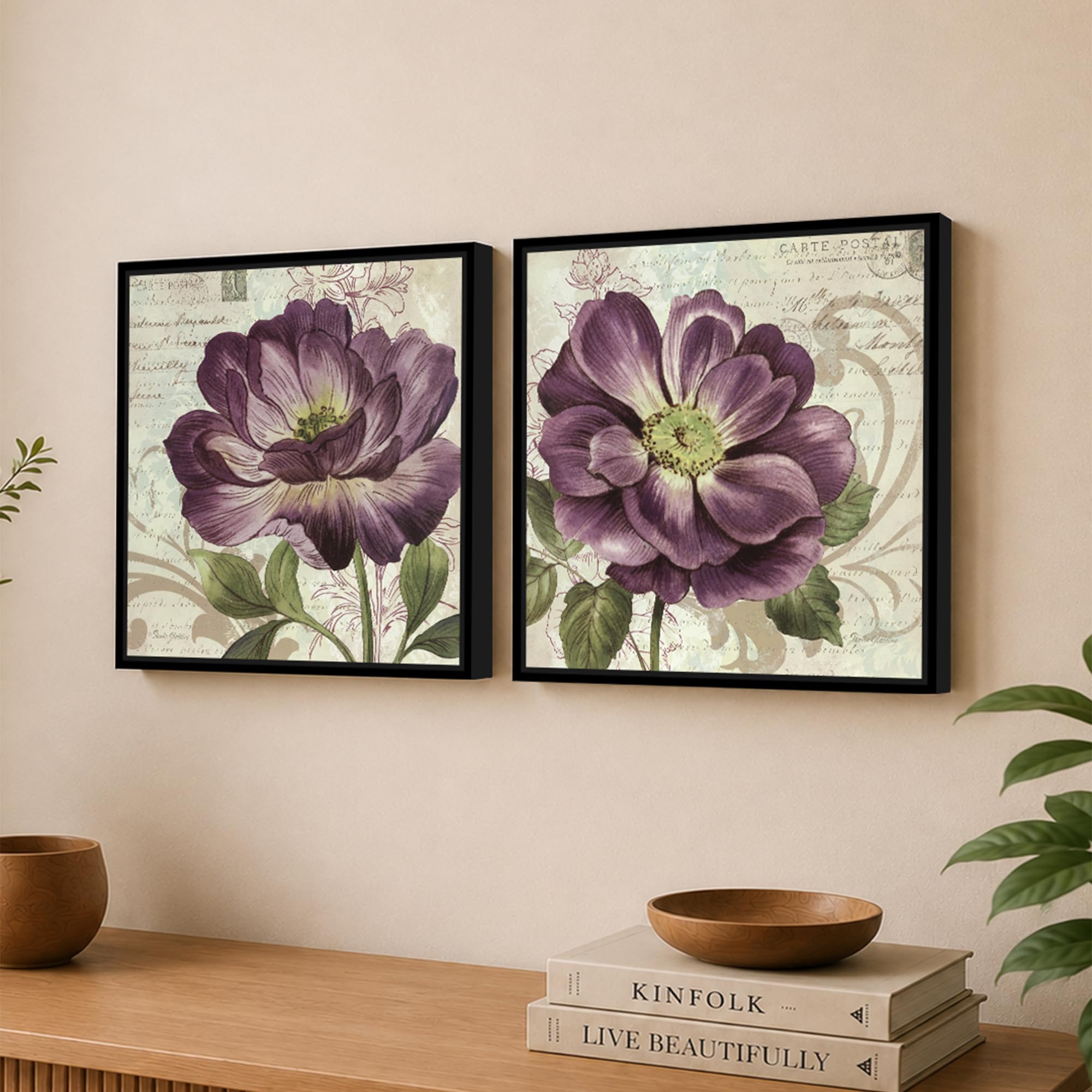 Vintage Floral Canvas Painting - Wall Art -23 Vintage Floral Canvas Painting - Wall Art -23