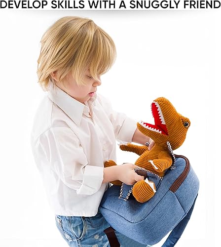 Miniatura 4 de Naturally KIDS - Juguetes de dinosaurio para niños de 2 a 5 años, regalo de cumpleaños, mochila de dinosaurio para niños pequeños