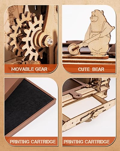 Miniatura 5 de Wowood Rompecabezas 3D para adultos, kits de construcción STEM para niños, rompecabezas de madera con engranajes mecánicos de bricolaje, regalos de