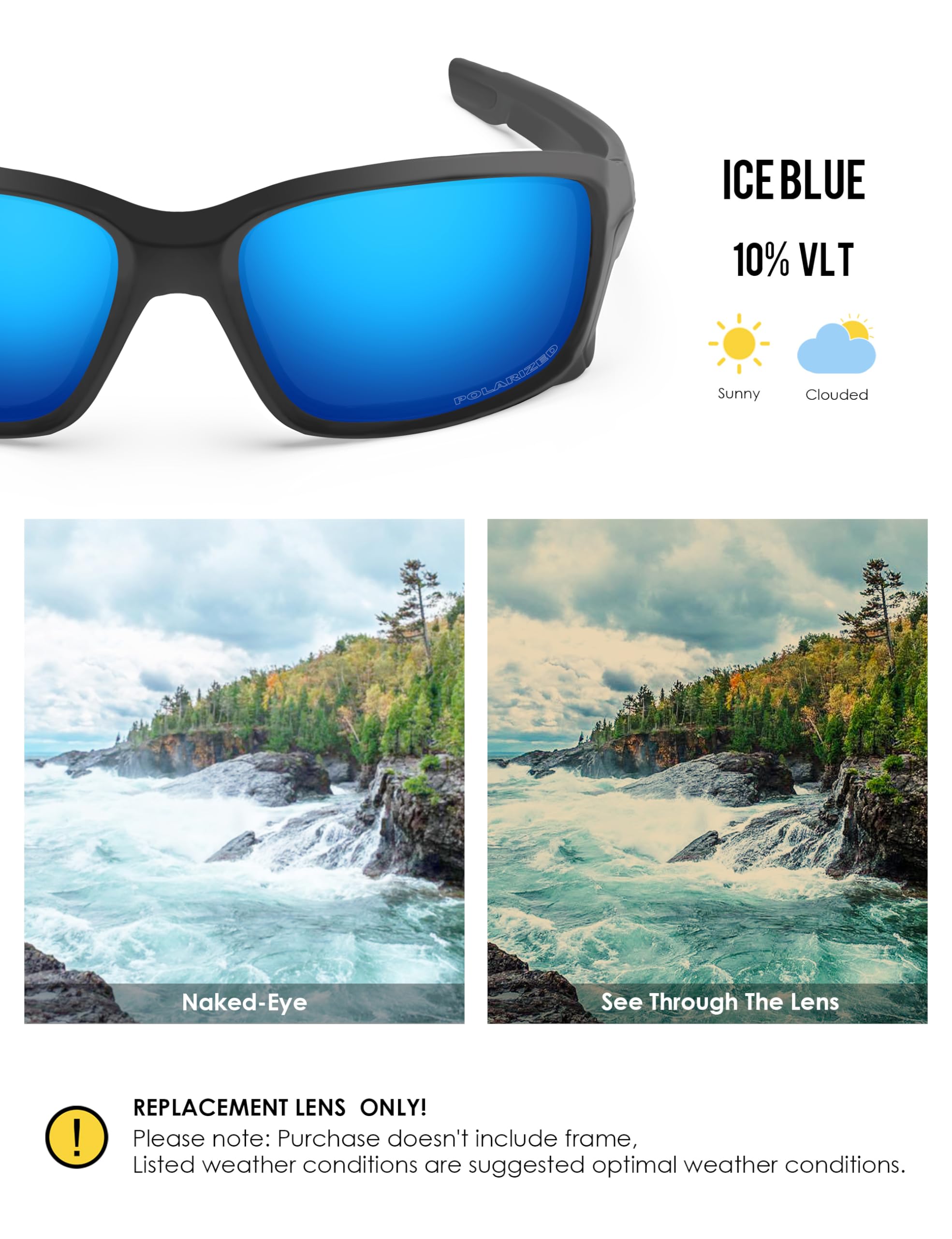 BlazerBuck Lenti di ricambio polarizzate anti-sale per Oakley Straightlink OO9331