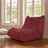 Bean Bag Sofa for Adults,BeanBag Chair with Memory Foam,Modern Fireside Lounge Chairs for Living Room,Bedroom,Office,Wine