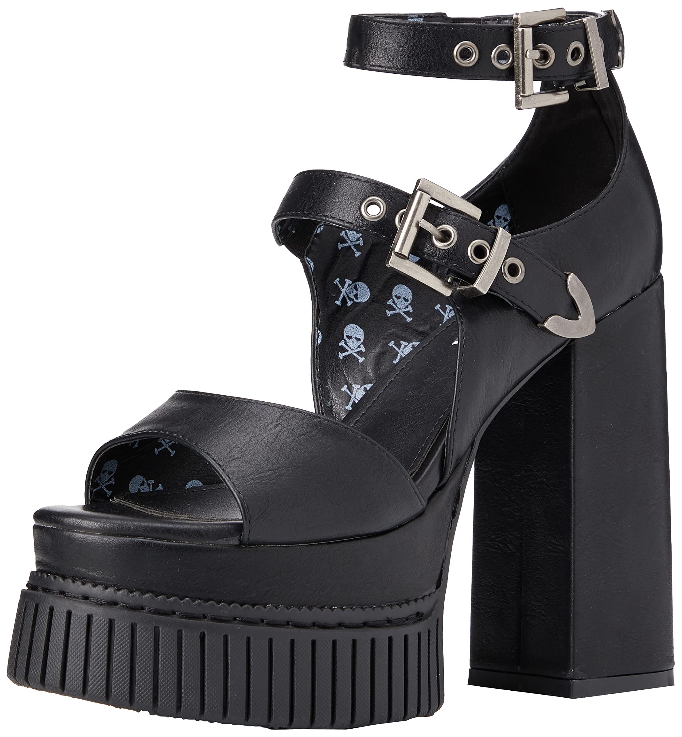 LAMODA Women's Solitude Court Shoe, Black Pu, 3 UK