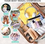 5pcs Clear Travel Toiletry Bags-20x20cm TSA Approved Quart Size Waterproof Liquids Bag -100% 3-1-1 Compliant Clear Travel Bags for Toiletries & Cosmetics- 1L Travel Essentials Makeup Bag