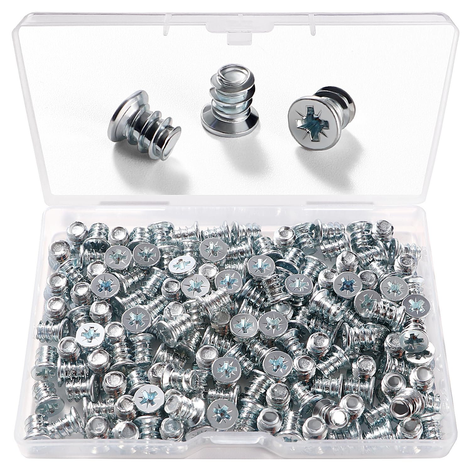 VooGenzek 150 PCS M6.3 * 8 mm Euro Screws, Countersunk Head Furniture Screws