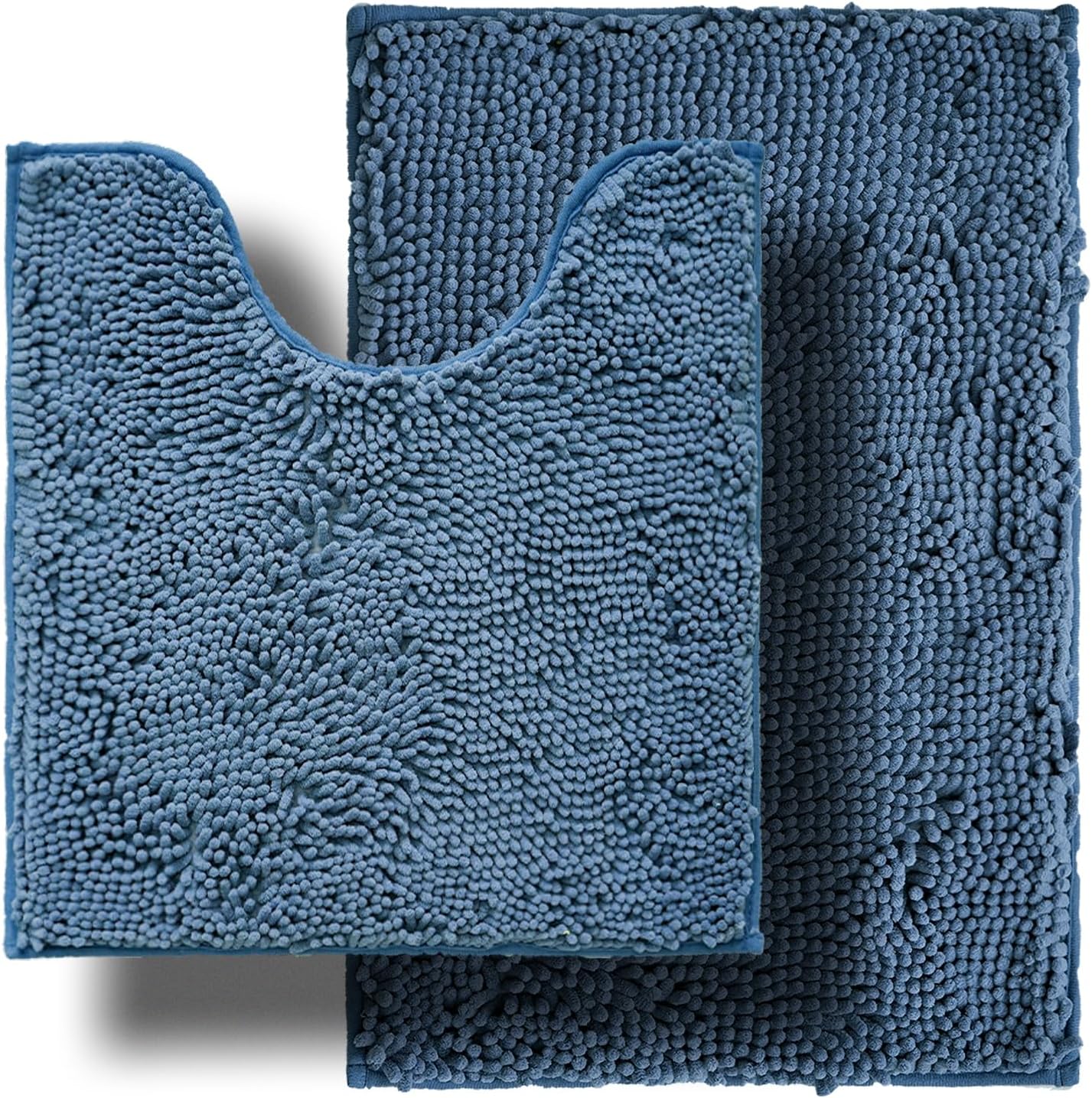 BOANKODU Bathroom Rugs Sets 3 piece (Blue, Large)