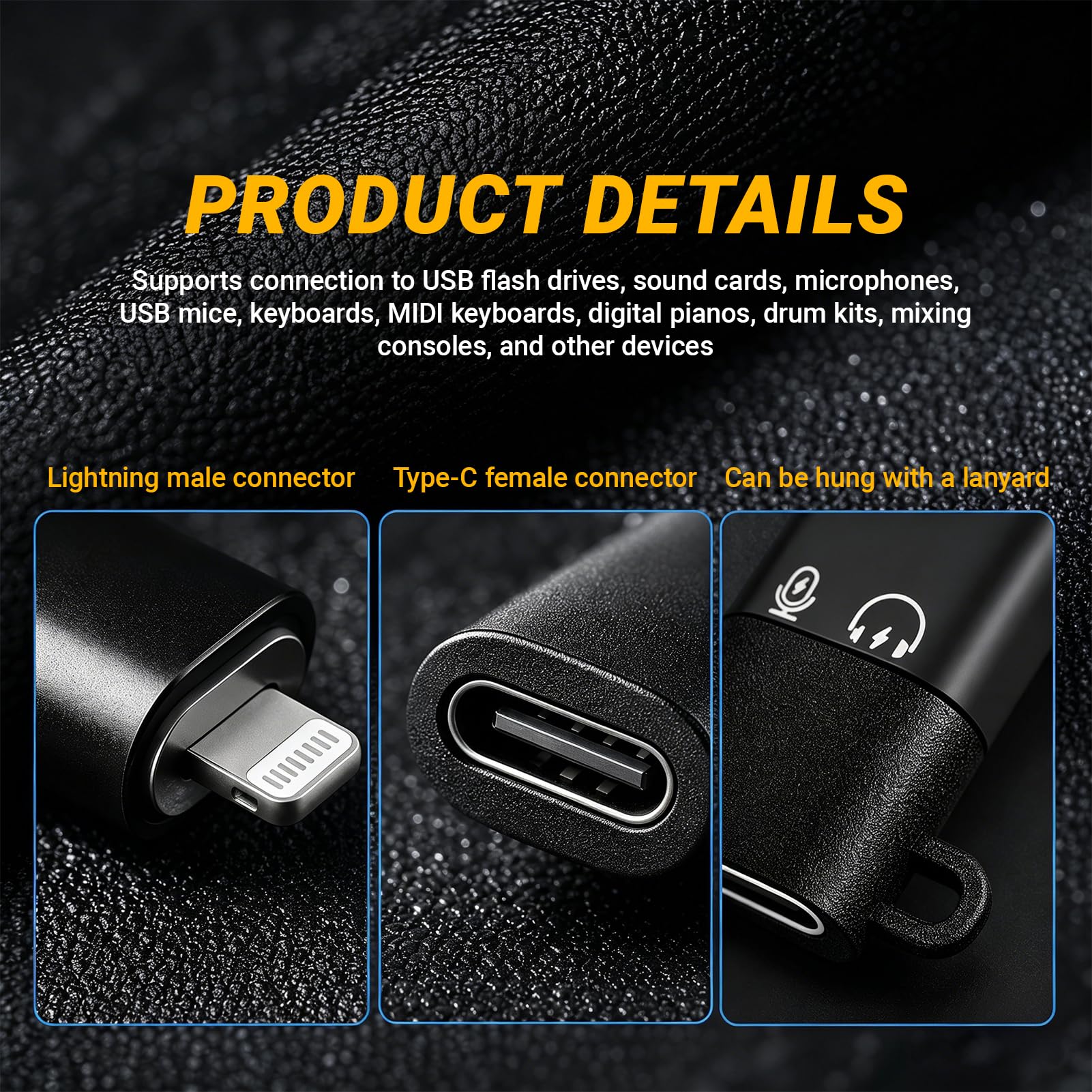 2 sztuki kompatybilny z DJI Mic Mini USB C na Lighting Adapter, do iPhone 16/15 Auriculares Lightning a Tipo C Adaptador para la Transmisión de Datos y la Carga (Lightning a Tipo C Interfaz)