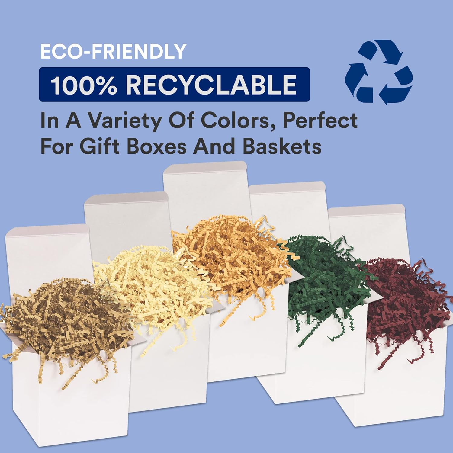 Box USA 10 lb. Forest Green Crinkle Paper Packing, Shipping, and Moving Box Filler Shredded Paper for Box Package, Basket Stuffing, Bag, Gift Wrapping, Holidays, Crafts, and Decoration