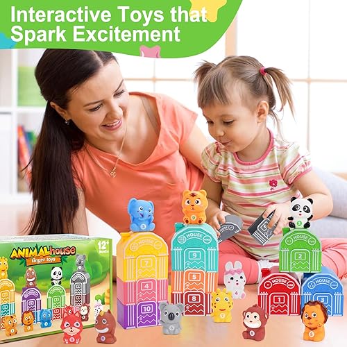 Miniatura 7 de Juguetes de aprendizaje para niños de 1, 2, 3, 4 años, 30 piezas de animales de safari para contar, combinar y clasificar, juguetes educativos para