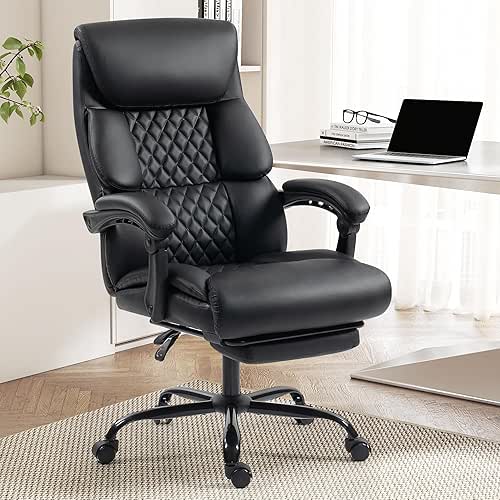 Office Chair, Executive High Back Leather Home Office Desk Chair