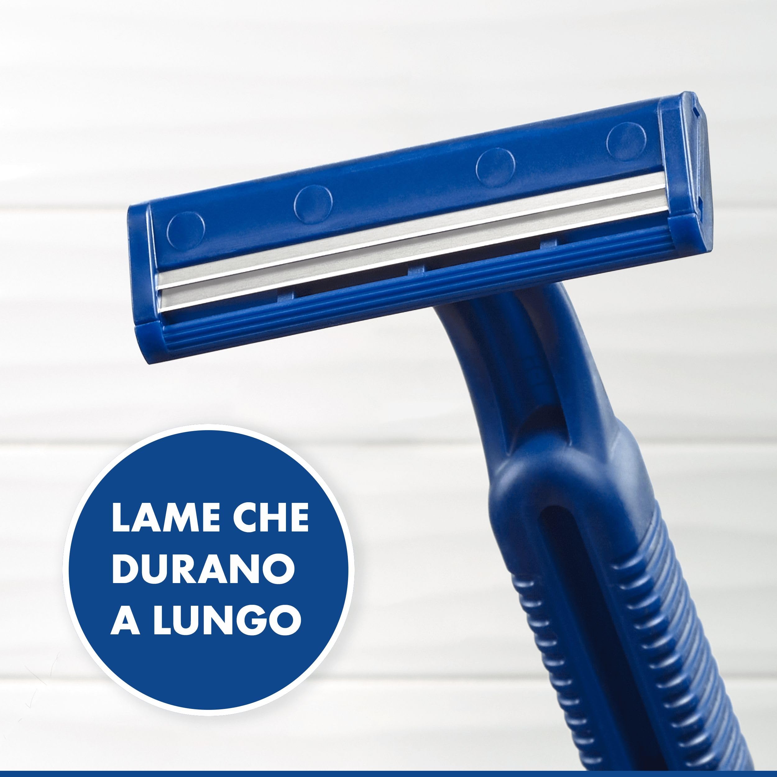 Gillette BlueII Rasoi Da Uomo Usa E Getta Confezione Da 20, Rasoio A 2 Lame Con Testina Fissa