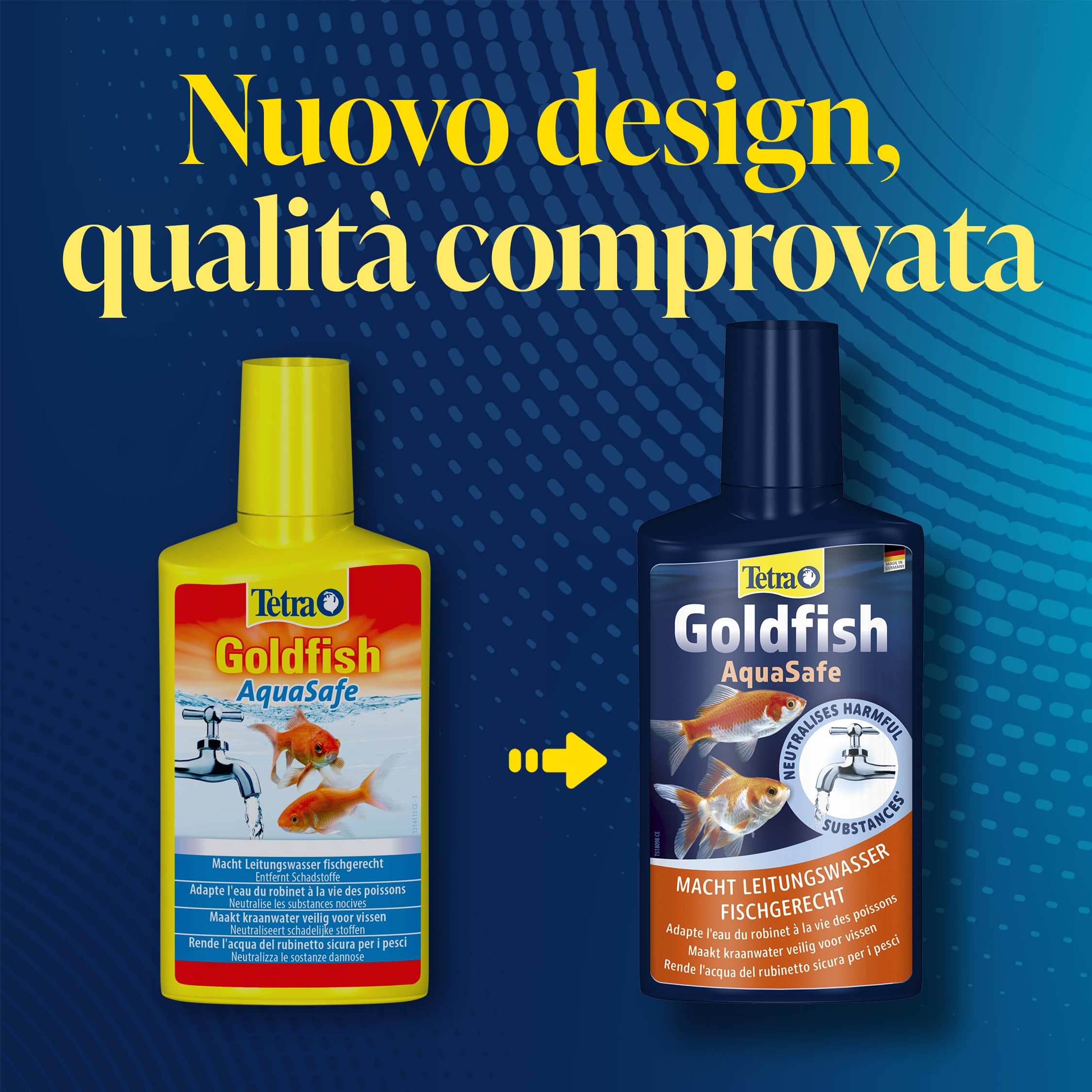 Tetra Goldfish AquaSafe 250 ml, Rende l'Acqua del Rubinetto Sicura per i Pesci