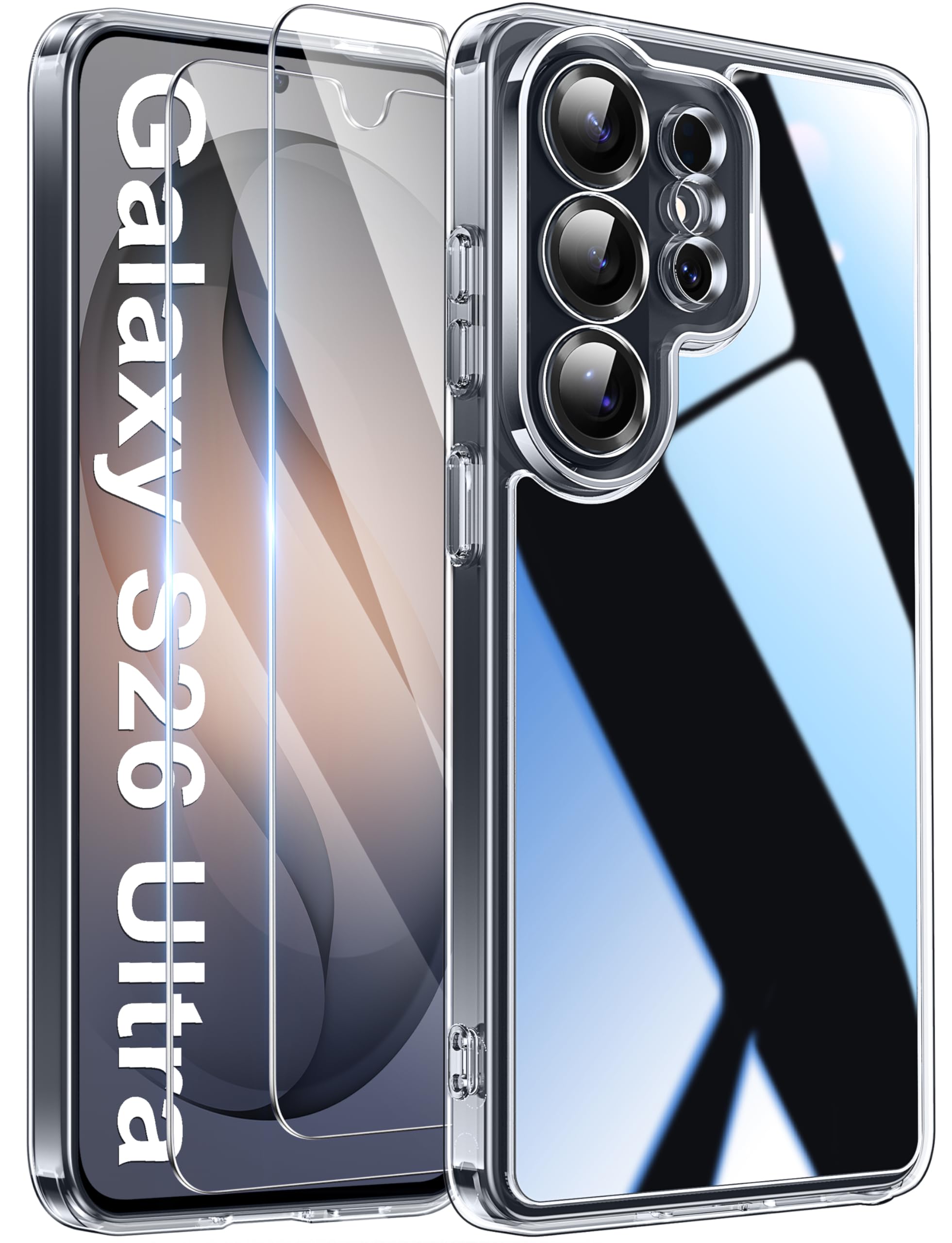 Qasyfanc Handyhülle Kompatibel mit iPhone 11, Hülle mit Kameraschutz und 2 Stück Schutzfolie, Hard PC Nie Vergilbung Case Transparent Militärschutz Kratzfest Fallschutz Schutzhülle, Klar