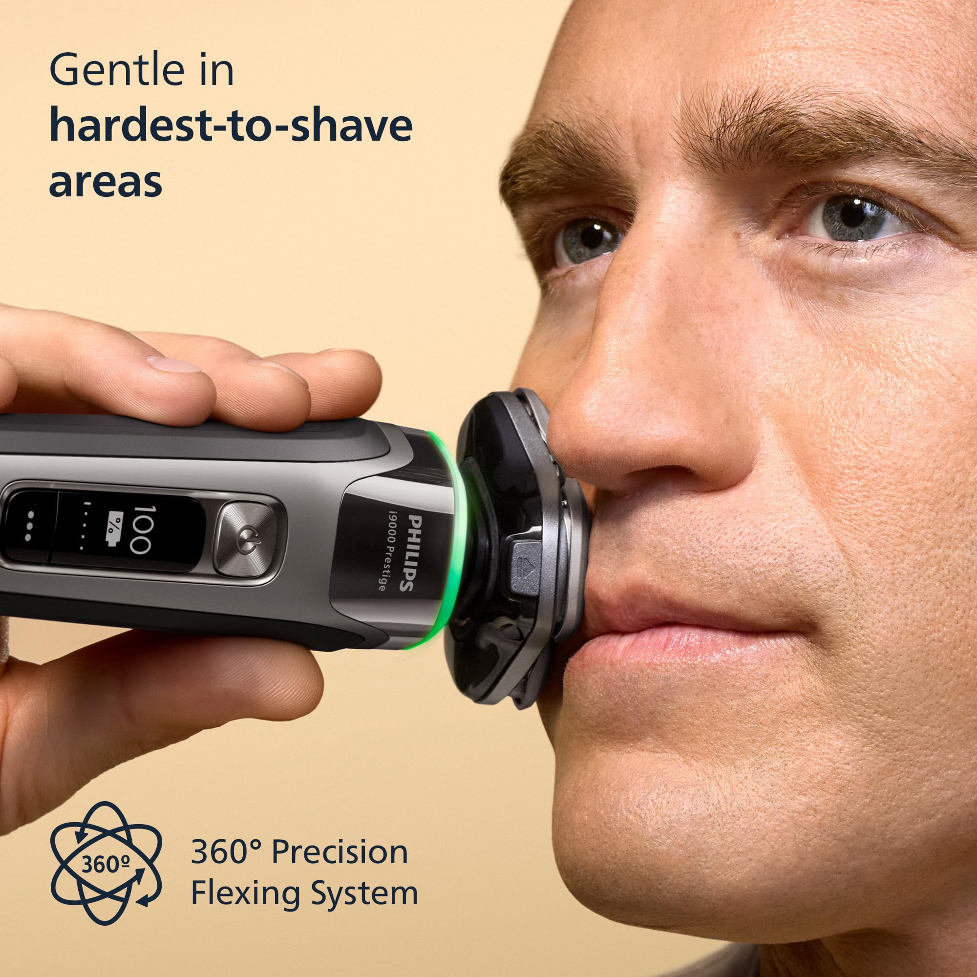 Philips Shaver i9000 Prestige, Wet & Dry Electric Shaver, Dark Slate, Razor with Skin IQ Technology, Triple Lift & Cut System, 360 Rotating Dual SteelPrecision Blades, Beard Styler, Model XP9202/33 - 5
