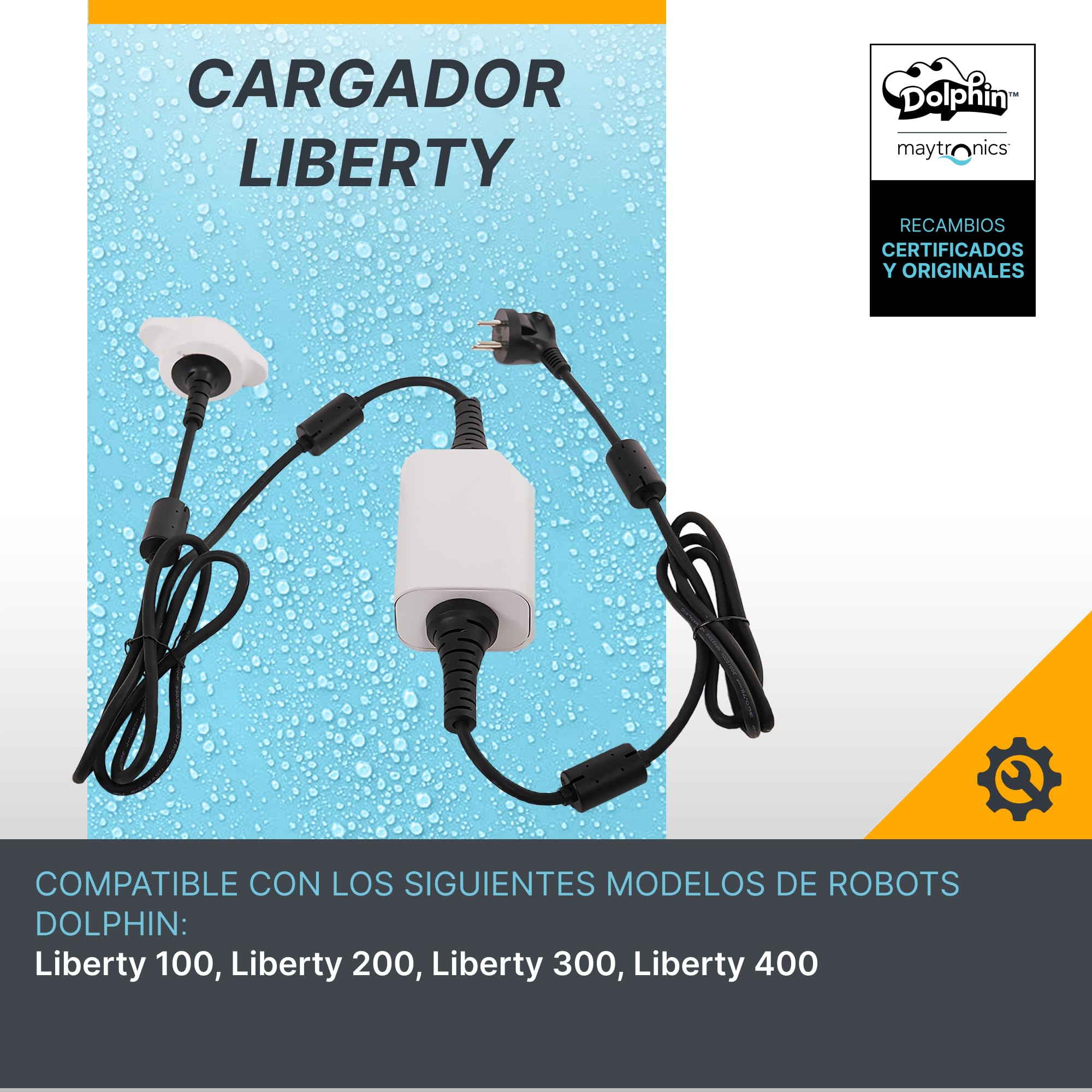 Dolphin Piezas de Recambio Originales - Cargador Liberty - Referencia Maytronics: 99956050EU-ASSY