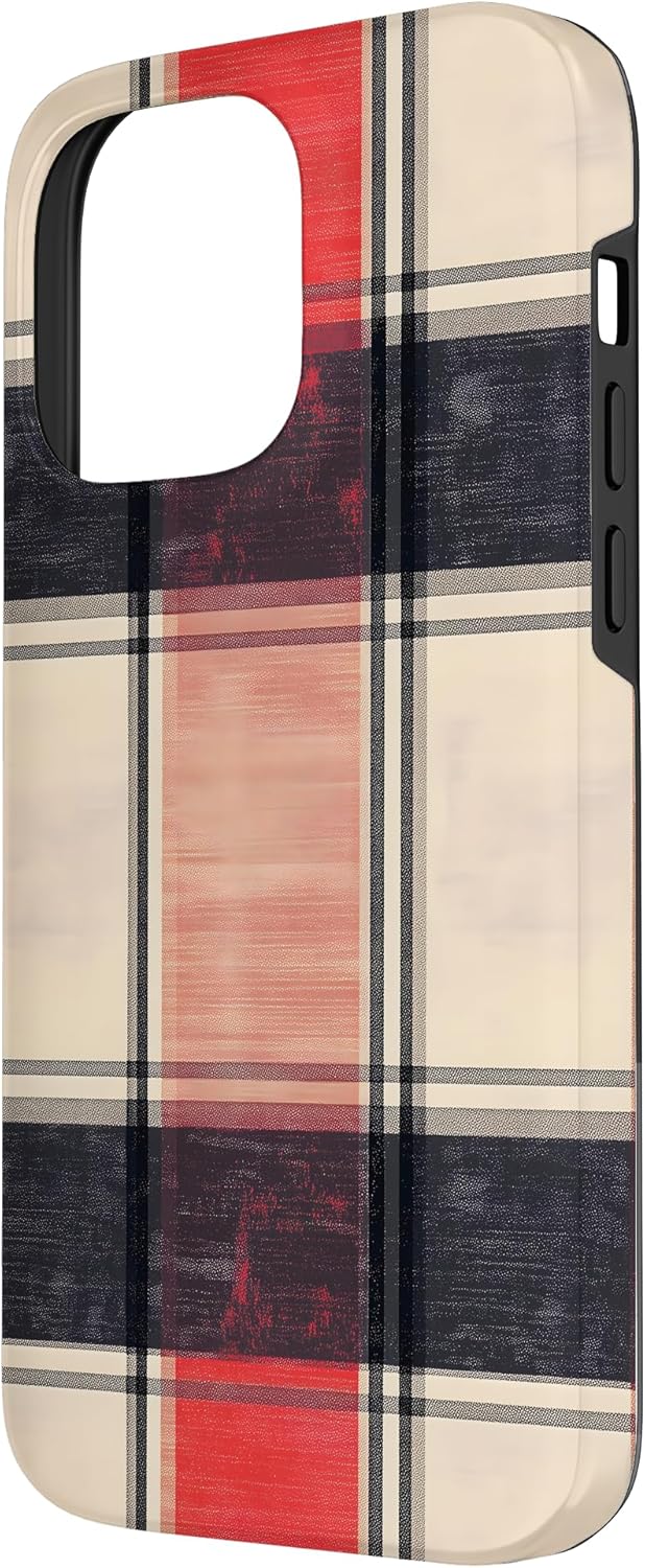 Vintage Red Plaid Pattern Case for iPhone 14 Pro Max