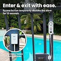 Vista 5 de TECHKO Alarma estroboscópica segura para piscina para niños, mascotas, certificación ETL UL 2017, resistente a la intemperie interior/exterior