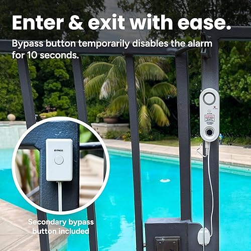 Miniatura 5 de TECHKO Alarma estroboscópica segura para piscina para niños, mascotas, certificación ETL UL 2017, resistente a la intemperie interiorexterior, luces