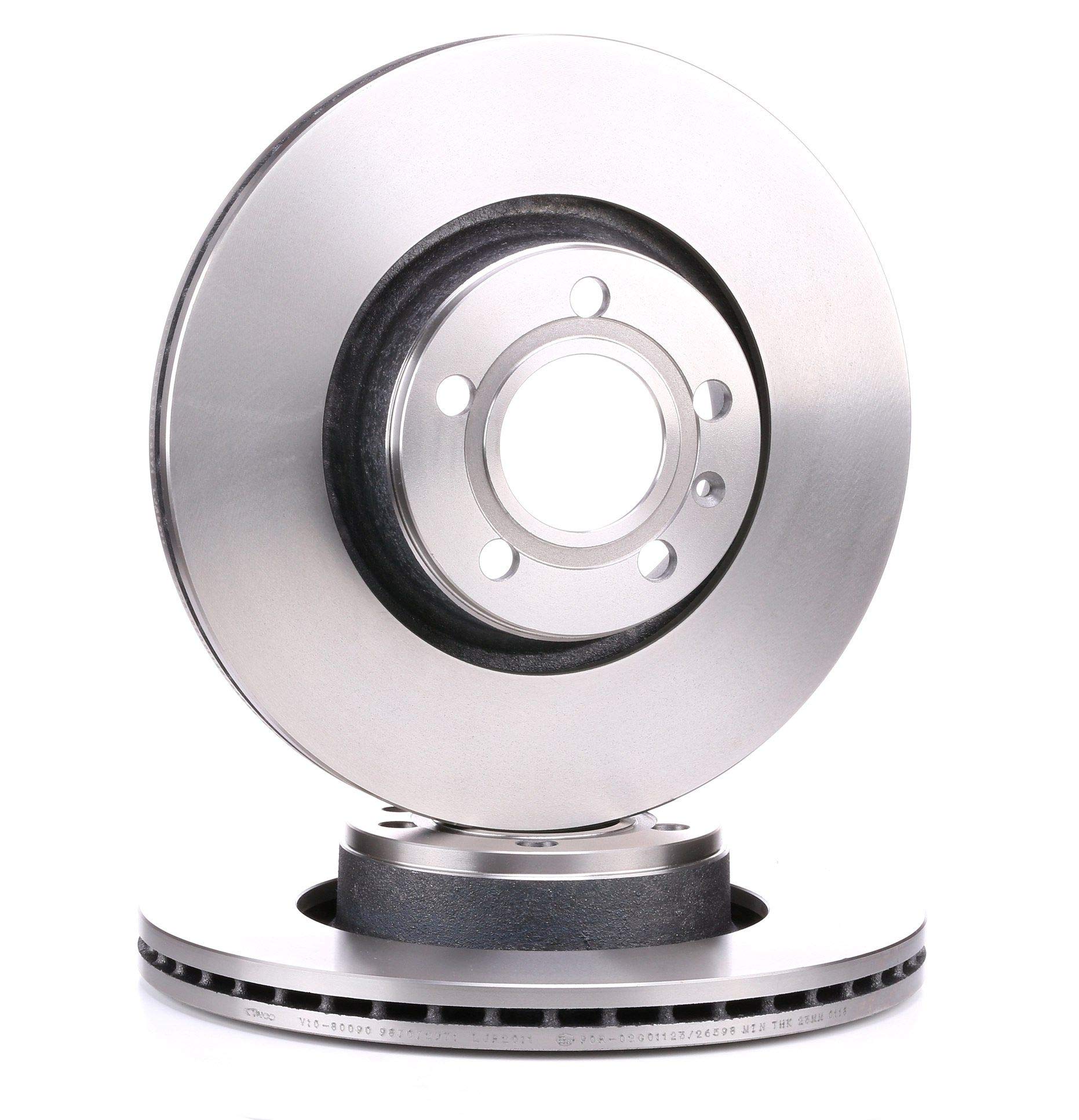 2x VAICO Disco de freno Delantero Ø314,0mm Espesor: 25,0mm Espesor: 25mm Corona de Agujeros - Ø: 112,0mm Corona de Agujeros - Ø: 112mm ventilado V10-80090 Compatible con AUDI A6 C6 Avant 4F5