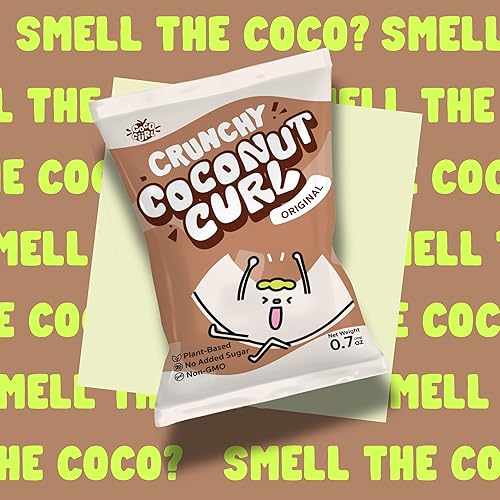 Miniatura 4 de COCOCURL Chips de Coco Crujientes Originales Artesanales  Aperitivo Saludable Sin Azúcar, A Base de Plantas, Sin Gluten, Coco Suavemente Tostado,