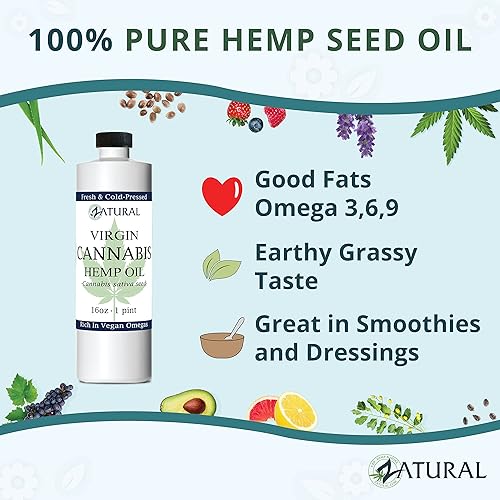 Miniatura 5 de Aceite de cáñamo antiinflamatorio alivio del dolor 100  puro prensado en frío Omegas Vegano de alta calidad 3 y 6 sin rellenos ni aditivos grado