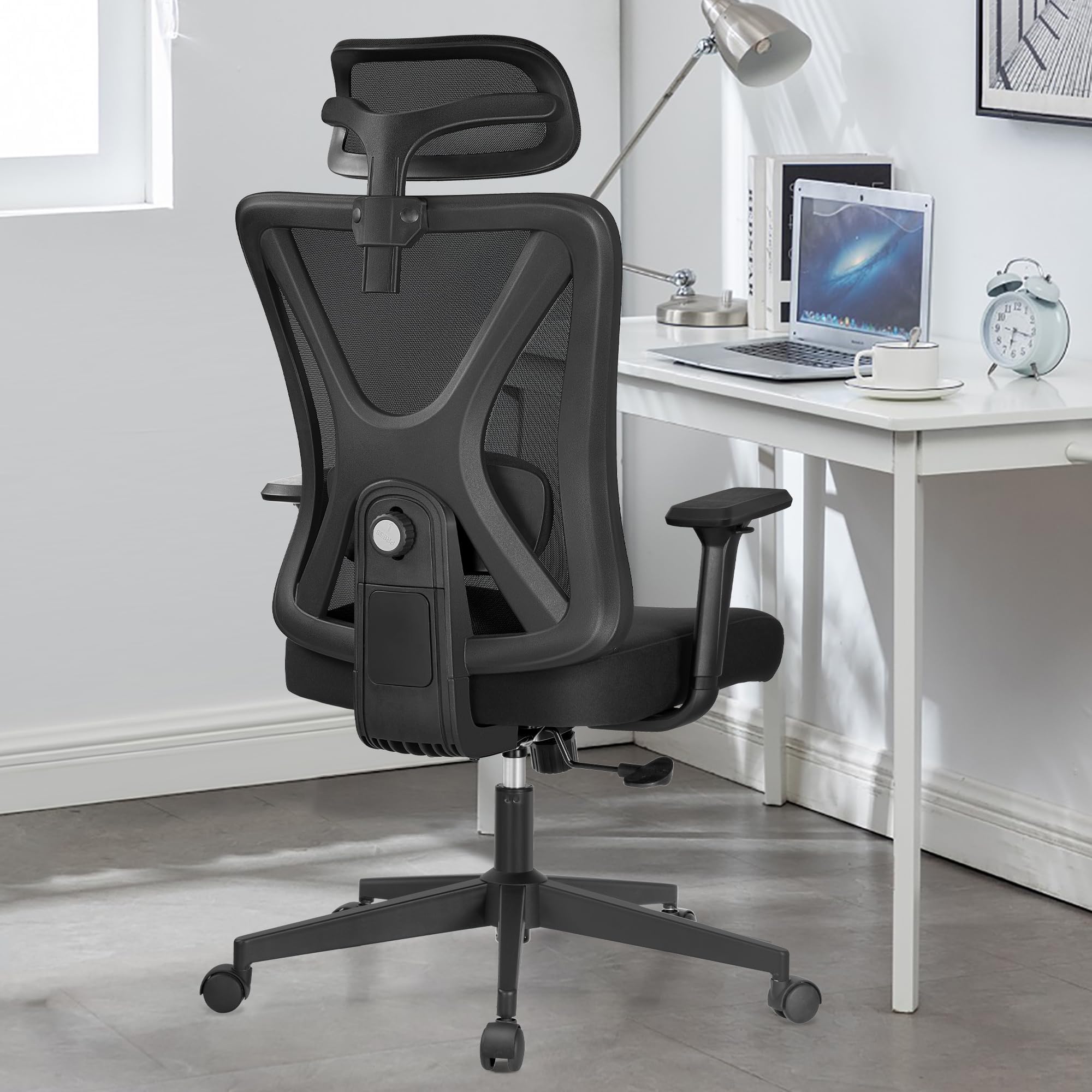 Amazon.co.jp ComHoma CH124 Desk Chair, Office Chair, Chair, Telework, Tireless, Small Gaming