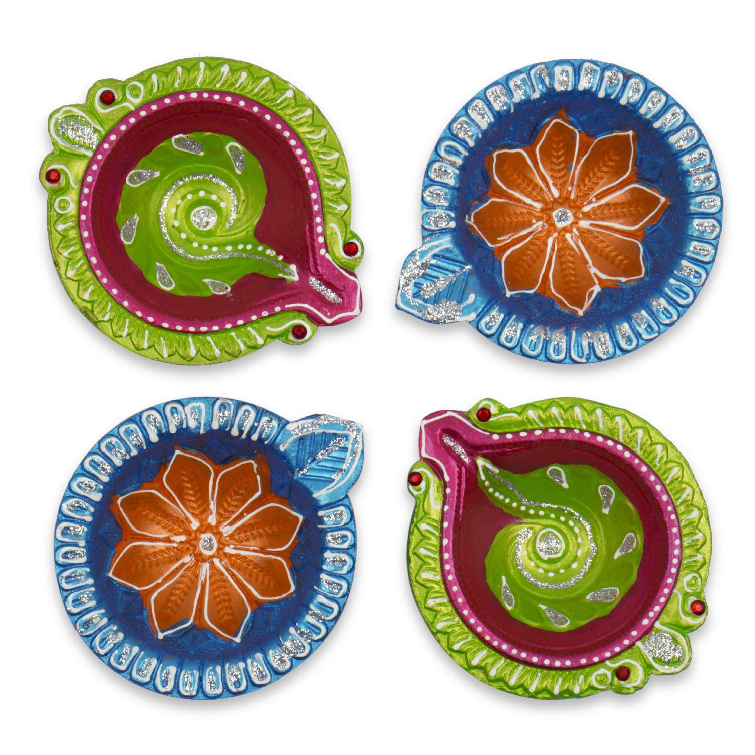 Buy IndoTribe Diwali Diyas For Pooja Diwali Decorations Oil Lamp Diwali