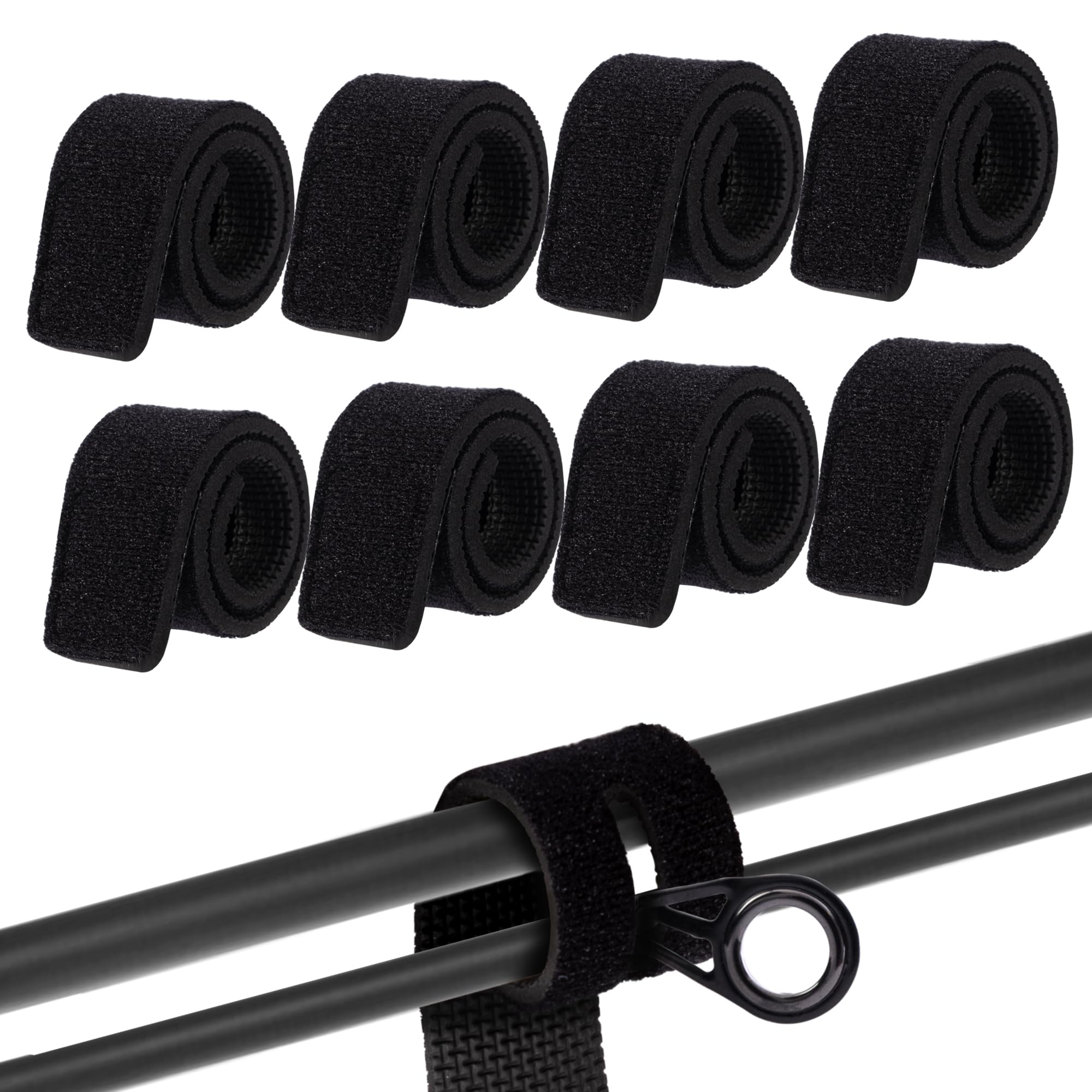 12 Cinghie Elastiche Per Canna Da Pesca - Regolabili E Resistenti
