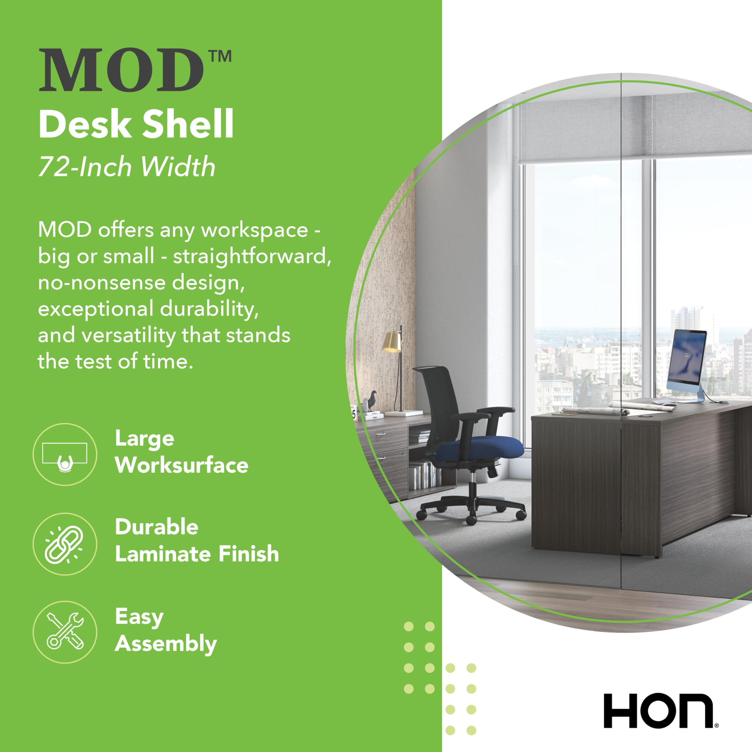 Amazon.com: HON MOD Executive Desk 72-Inch Large Computer Desk