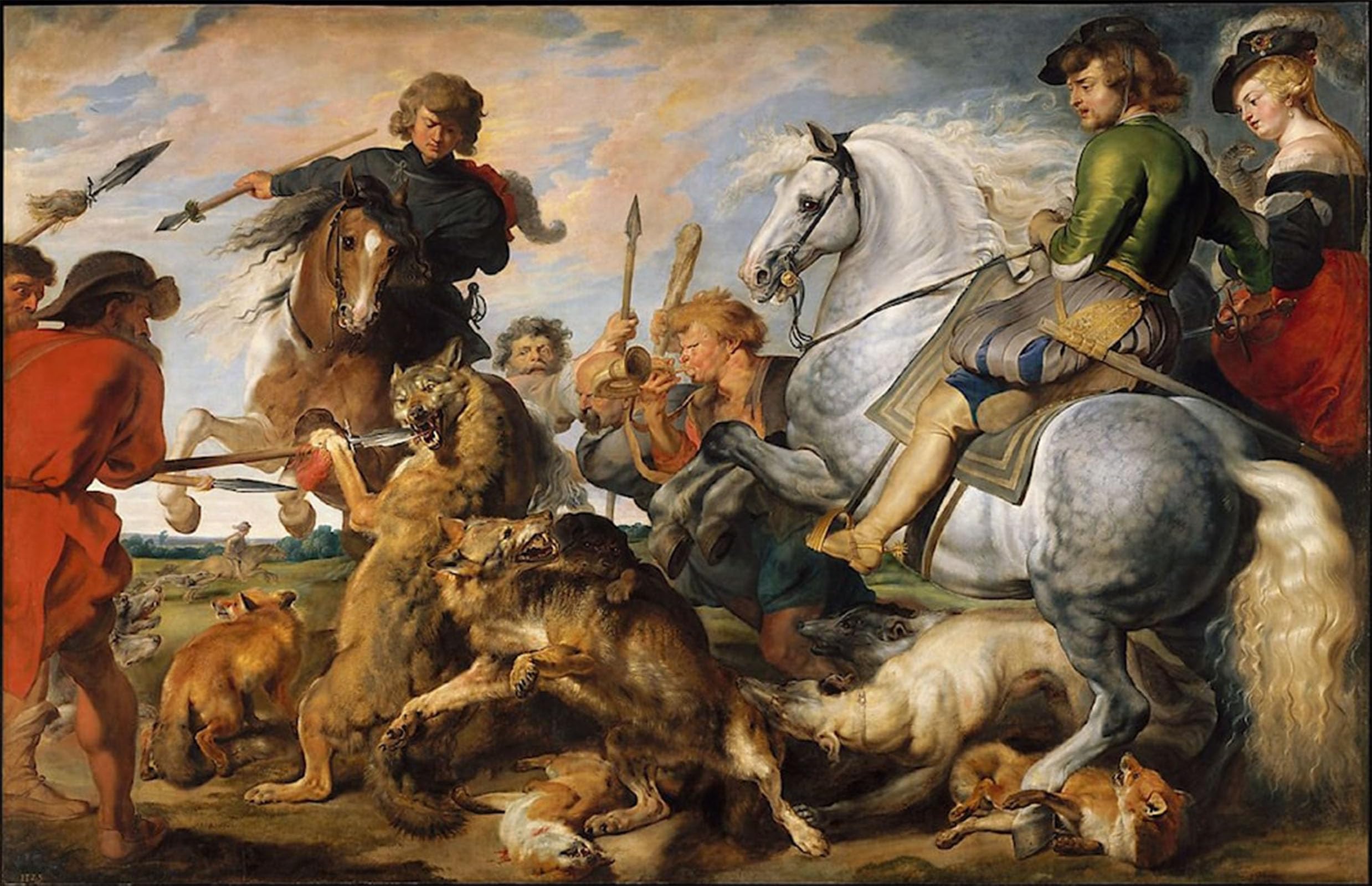 ARTXLXXBN Famous Painting Canvas Artwork Graffiti Print Hunt Peter Paul Rubens Portrait Canvas Image for Home Decor 60x90cm