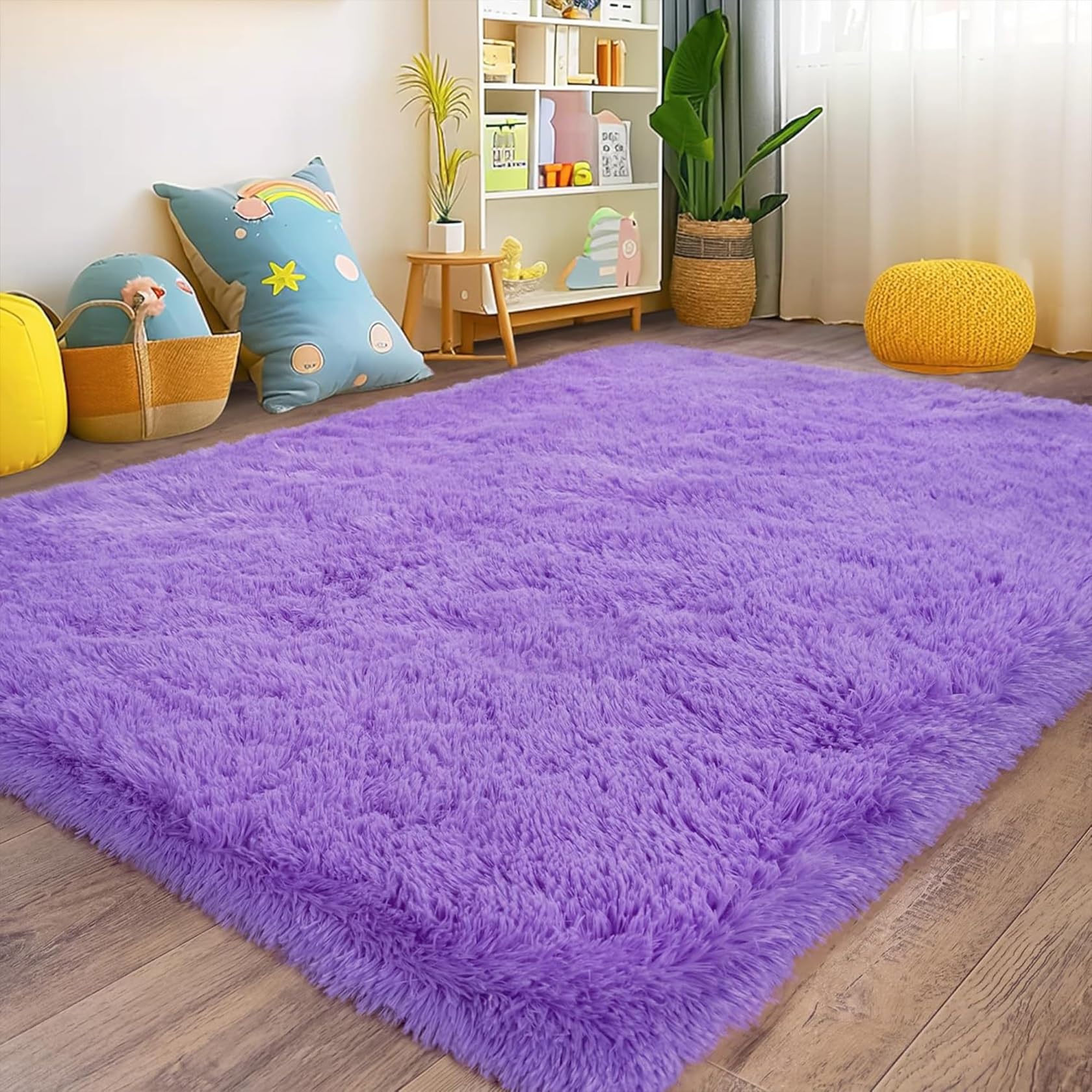 Tapis de salon lavable et personnalisé 180x150cm pourpre