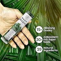 Vista 2 de Wellbeing Nutrition Daily Greens, Multivitamínico integral con vitamina C, zinc, B6, B12, hierro para inmunidad y desintoxicación con más de 39