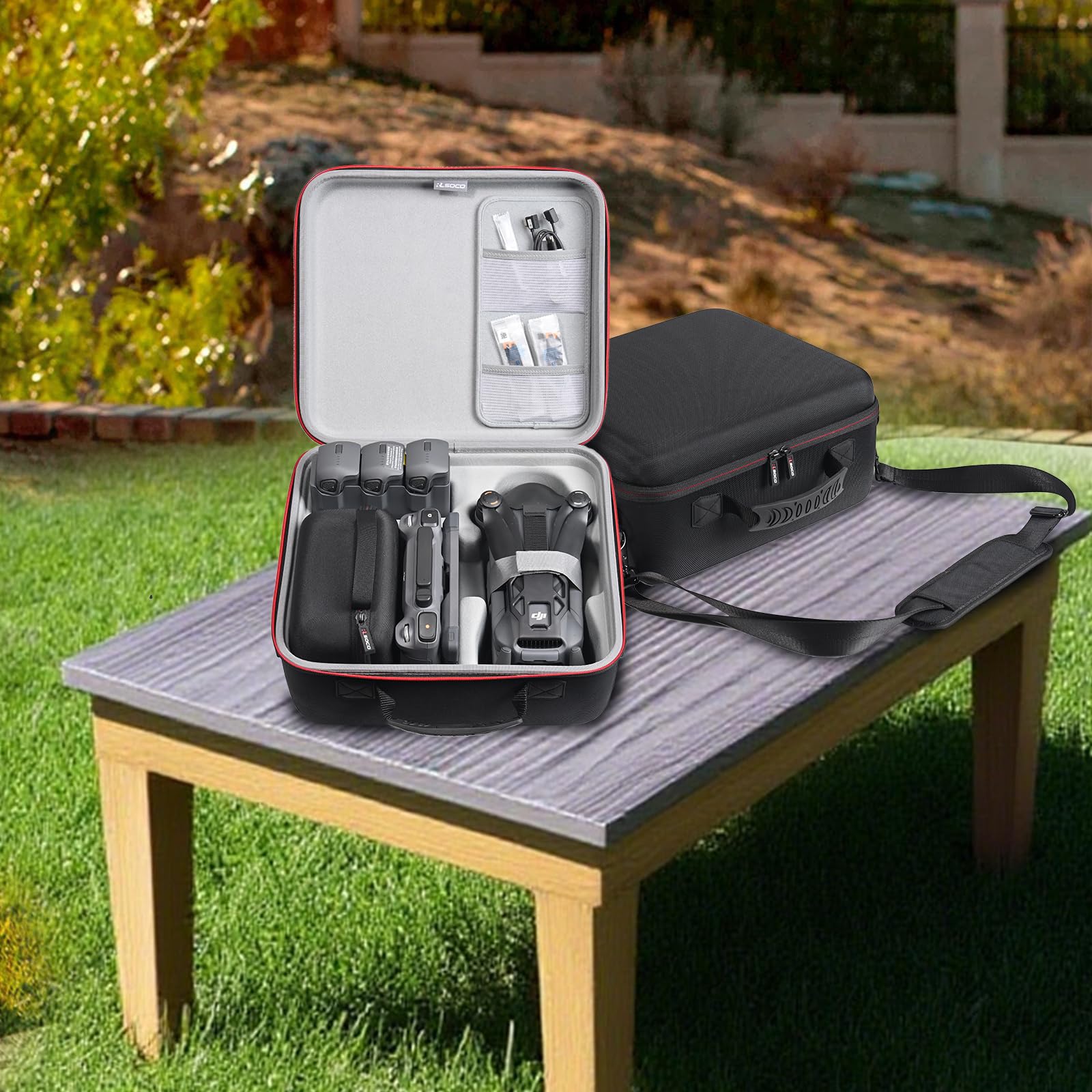 RLSOCO Reise-Hartschalenkoffer für DJI Mavic 4 Pro Combo – passend für komplettes Zubehör: Drohnenkörper, DJI RC Pro 2/RC 2 Controller, 3 Batterien, Ladehub, Propeller und anderes Zubehör