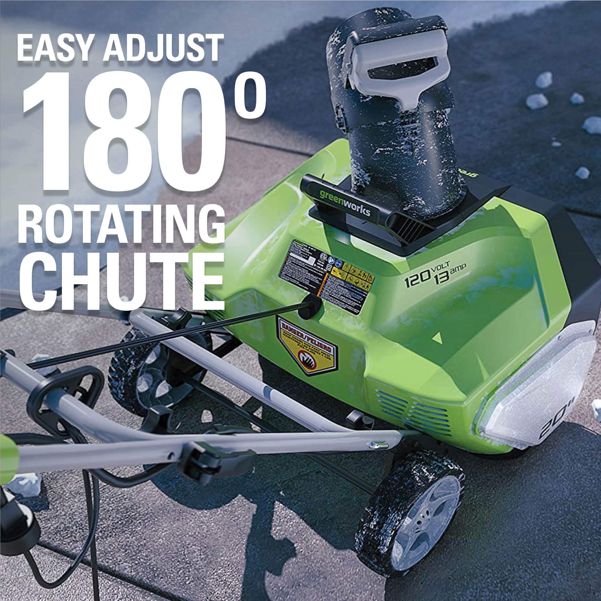 Amazon.com : Greenworks 2600502 13 Amp 20-Inch Corded Snow Thrower