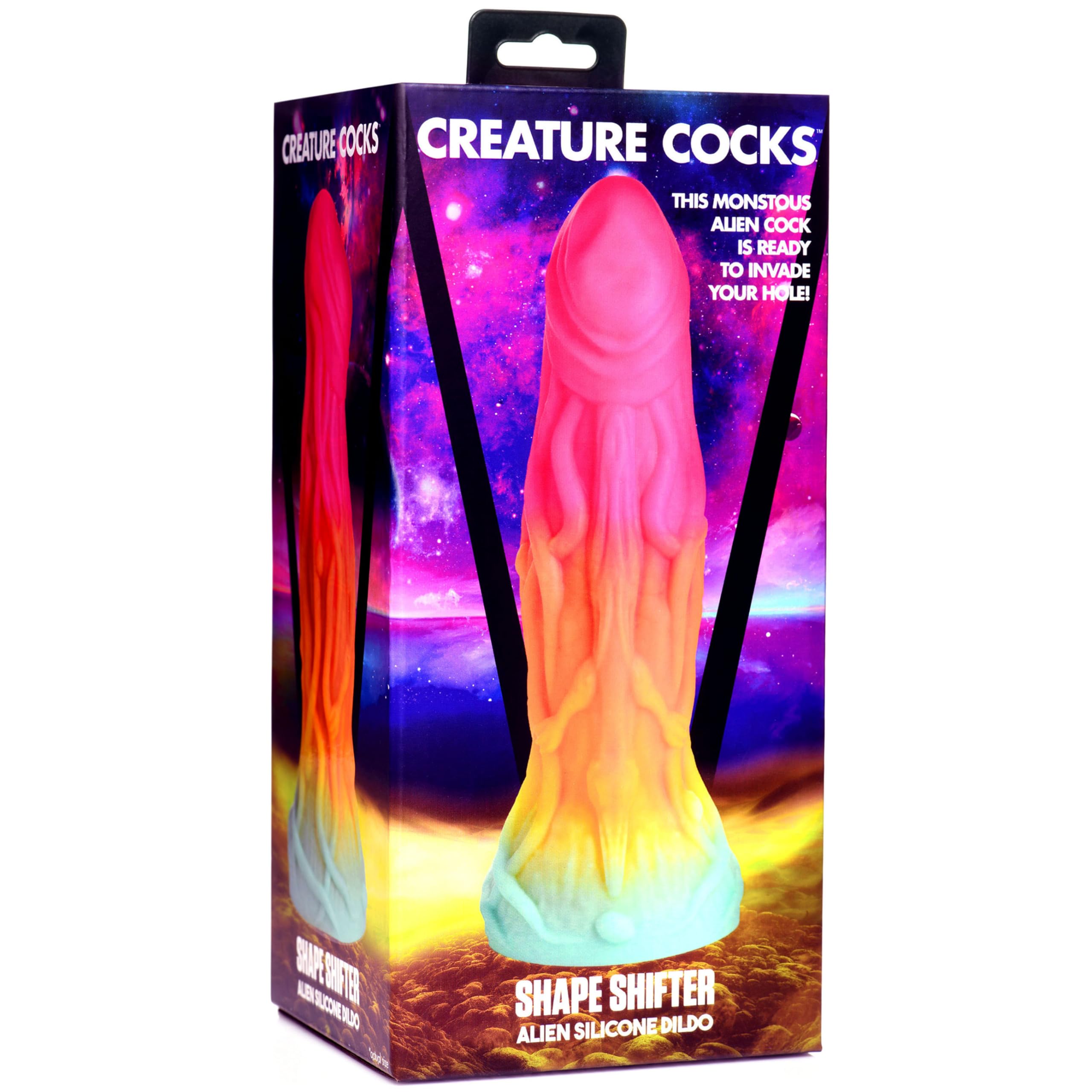 CREATURE COCKS Shape Shifter Alien Dildo for Men, Women & Couples. Firm and Flexible, Strong Suction Base, Fantasy Dildo, Unique Texture. Premium Phthalate-Free & Body-Safe Silicone. 1 Piece, Pink