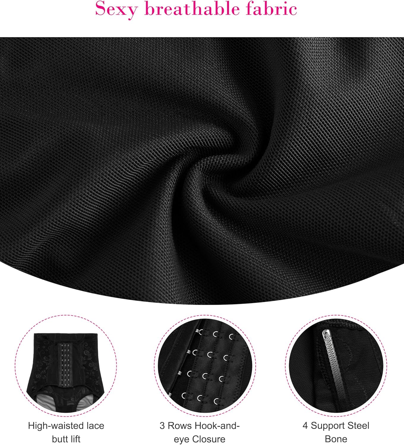 Nebility Shapewear Tummy Control Panties for Women Plus Size Faja Body Shaper Butt Lifter Panty High Waisted Shorts - Image 3